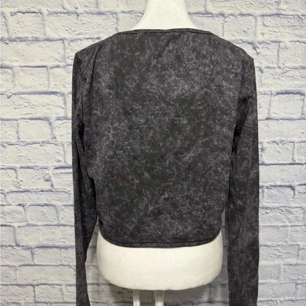 Lululemon Wunder Train Cropped Long Sleeve shirt size 14
